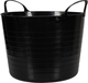 VPLAST FLEXI TRUG 40 L BUCKET, BLACK - MADE IN SWEDEN